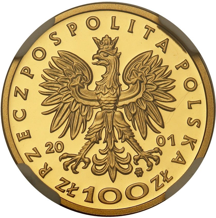 III RP. 100 złotych 2001 Jan III Sobieski NGC PF69 ULTRA CAMEO